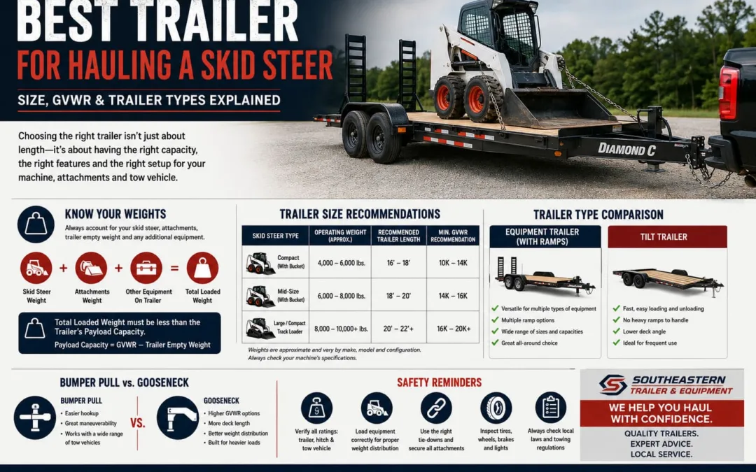 Best Trailer for Hauling a Skid Steer: Size, GVWR & Trailer Types Explained